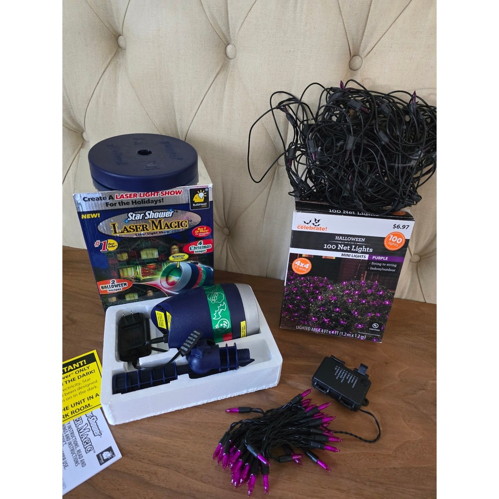 Lot of Decorative Outdoor Lights Laser Projector Net Lights String Lights Tested